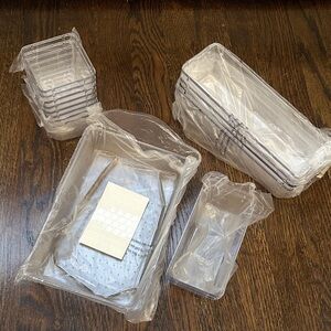 Clear Plastic Storage Containers Set